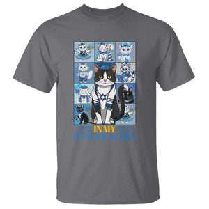 Hanukkah Cat T Shirt In My Hanukkat Era Cute Jewish Cats TS09 Charcoal Print Your Wear