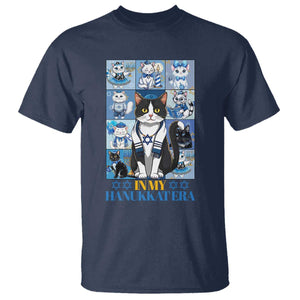 Hanukkah Cat T Shirt In My Hanukkat Era Cute Jewish Cats TS09 Navy Print Your Wear