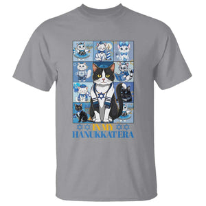 Hanukkah Cat T Shirt In My Hanukkat Era Cute Jewish Cats TS09 Sport Gray Print Your Wear