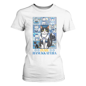 Hanukkah Cat T Shirt For Women In My Hanukkat Era Cute Jewish Cats TS09 White Print Your Wear