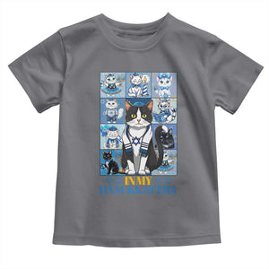 Hanukkah Cat Toddler T Shirt In My Hanukkat Era Cute Jewish Cats TS09 Charcoal Print Your Wear