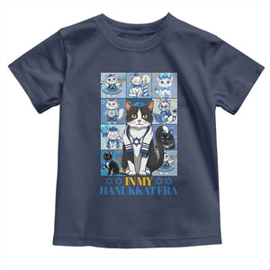 Hanukkah Cat Toddler T Shirt In My Hanukkat Era Cute Jewish Cats TS09 Navy Print Your Wear