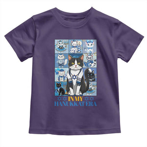 Hanukkah Cat Toddler T Shirt In My Hanukkat Era Cute Jewish Cats TS09 Purple Print Your Wear