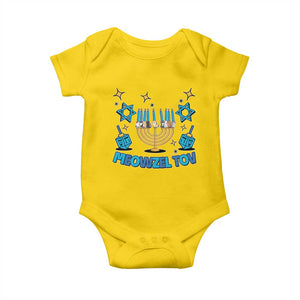 Funny Hanukkah Cat Baby Onesie Meowzel Tov Jewish Chanukkah TS09 Daisy Print Your Wear