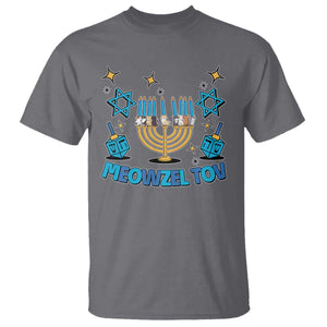 Funny Hanukkah Cat T Shirt Meowzel Tov Jewish Chanukkah TS09 Charcoal Print Your Wear