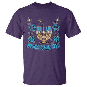 Funny Hanukkah Cat T Shirt Meowzel Tov Jewish Chanukkah TS09 Purple Print Your Wear