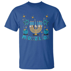 Funny Hanukkah Cat T Shirt Meowzel Tov Jewish Chanukkah TS09 Royal Blue Print Your Wear