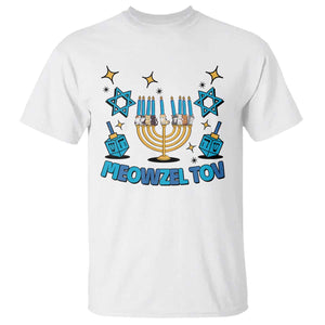 Funny Hanukkah Cat T Shirt Meowzel Tov Jewish Chanukkah TS09 White Print Your Wear