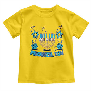 Funny Hanukkah Cat Toddler T Shirt Meowzel Tov Jewish Chanukkah TS09 Daisy Print Your Wear