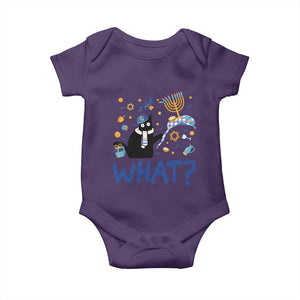 Funny Hanukkah Cat What Baby Onesie TS09 Purple Print Your Wear