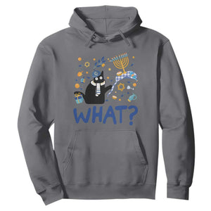 Funny Hanukkah Cat What Hoodie TS09 Charcoal Print Your Wear