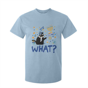 Funny Hanukkah Cat What T Shirt For Kid TS09 Light Blue Print Your Wear