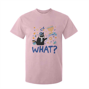 Funny Hanukkah Cat What T Shirt For Kid TS09 Light Pink Print Your Wear