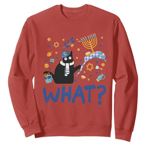 Funny Hanukkah Cat What Sweatshirt TS09 Red Print Your Wear