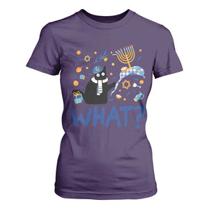 Funny Hanukkah Cat What T Shirt For Women TS09 Purple Print Your Wear