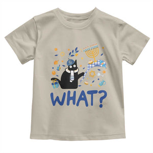 Funny Hanukkah Cat What Toddler T Shirt TS09 Sand Print Your Wear