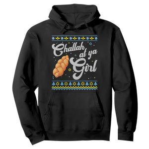 Funny Hanukkah Hoodie Challah At Ya Girl TS09 Black Print Your Wear