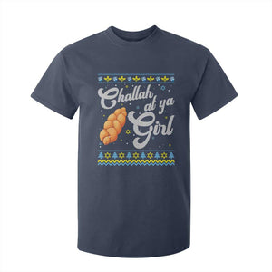 Funny Hanukkah T Shirt For Kid Challah At Ya Girl TS09 Navy Print Your Wear