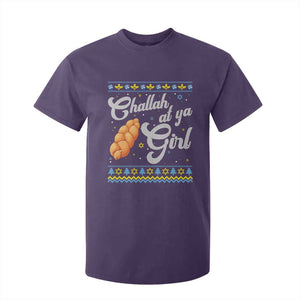 Funny Hanukkah T Shirt For Kid Challah At Ya Girl TS09 Purple Print Your Wear