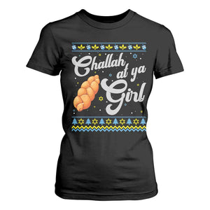 Funny Hanukkah T Shirt For Women Challah At Ya Girl TS09 Black Print Your Wear