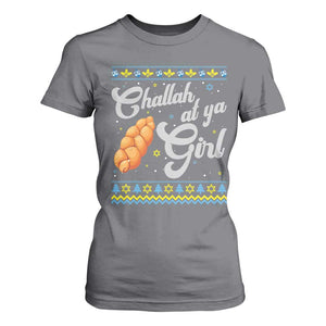 Funny Hanukkah T Shirt For Women Challah At Ya Girl TS09 Charcoal Print Your Wear