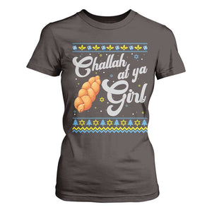 Funny Hanukkah T Shirt For Women Challah At Ya Girl TS09 Dark Chocolate Print Your Wear