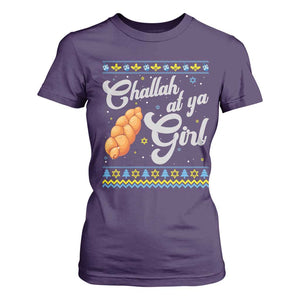 Funny Hanukkah T Shirt For Women Challah At Ya Girl TS09 Purple Print Your Wear