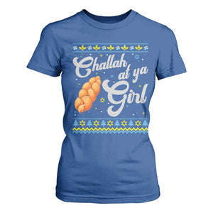 Funny Hanukkah T Shirt For Women Challah At Ya Girl TS09 Royal Blue Print Your Wear