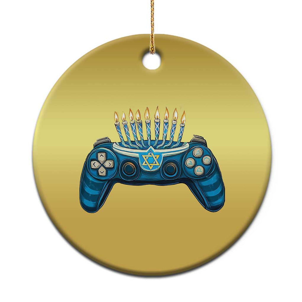 Funny Hanukkah Gamer Gaming Christmas Ornament TS09 Print Your Wear