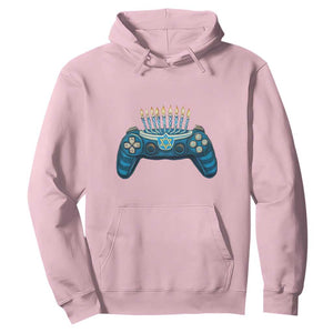 Funny Hanukkah Gamer Gaming Hoodie TS09 Light Pink Print Your Wear