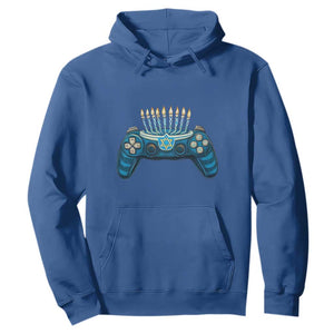 Funny Hanukkah Gamer Gaming Hoodie TS09 Royal Blue Print Your Wear