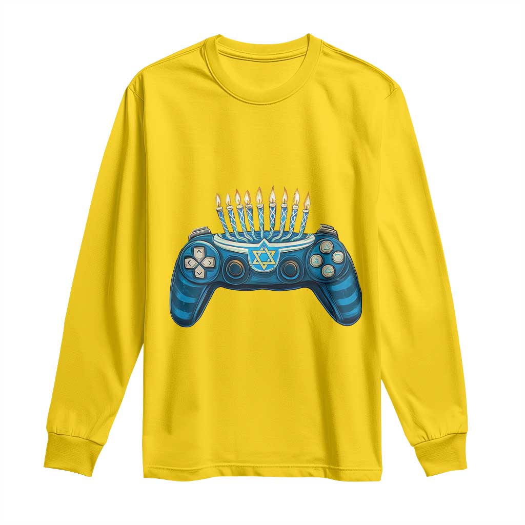Funny Hanukkah Gamer Gaming Long Sleeve Shirt TS09 Daisy Print Your Wear
