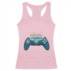 Funny Hanukkah Gamer Gaming Racerback Tank Top TS09 Light Pink Print Your Wear