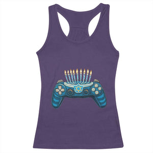 Funny Hanukkah Gamer Gaming Racerback Tank Top TS09 Purple Print Your Wear