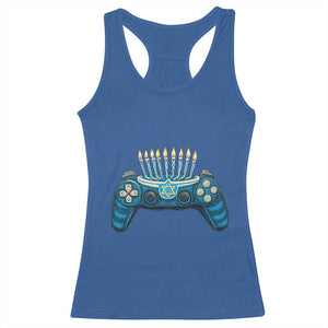 Funny Hanukkah Gamer Gaming Racerback Tank Top TS09 Royal Blue Print Your Wear