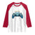 Funny Hanukkah Gamer Gaming Raglan Shirt TS09 White Red Print Your Wear