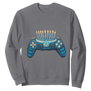 Funny Hanukkah Gamer Gaming Sweatshirt TS09 Charcoal Print Your Wear