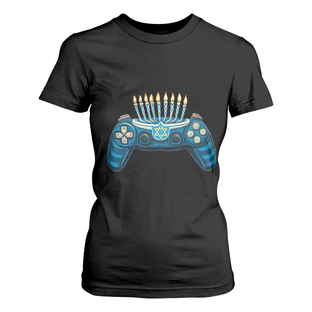 Funny Hanukkah Gamer Gaming T Shirt For Women TS09 Black Print Your Wear