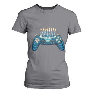 Funny Hanukkah Gamer Gaming T Shirt For Women TS09 Charcoal Print Your Wear