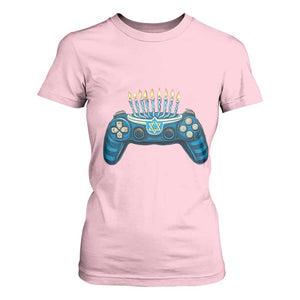 Funny Hanukkah Gamer Gaming T Shirt For Women TS09 Light Pink Print Your Wear