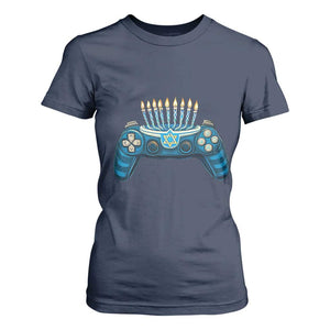 Funny Hanukkah Gamer Gaming T Shirt For Women TS09 Navy Print Your Wear