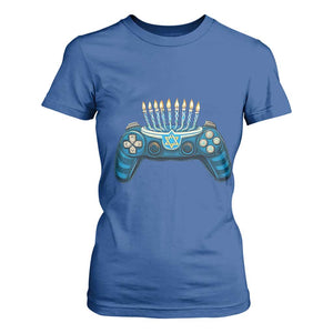 Funny Hanukkah Gamer Gaming T Shirt For Women TS09 Royal Blue Print Your Wear