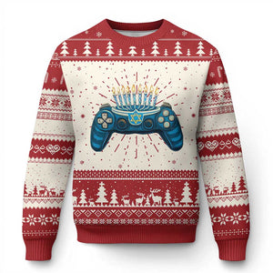 Funny Hanukkah Gamer Gaming Ugly Christmas Sweater TS09 Red Print Your Wear