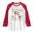 Funny Hanukkah Raglan Shirt Jewnicorn Jewish Unicorn Rainbow TS09 White Red Print Your Wear