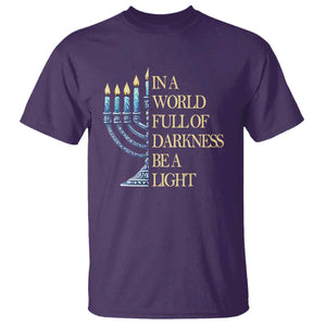 Be A Light Hanukkah T Shirt TS09 Purple Print Your Wear