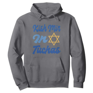 Funny Hanukkah Hoodie Kish Mir In Tuchas Jewish Yiddish Ashkenazi TS09 Charcoal Print Your Wear