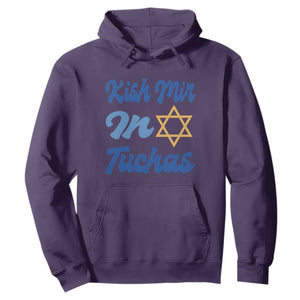 Funny Hanukkah Hoodie Kish Mir In Tuchas Jewish Yiddish Ashkenazi TS09 Purple Print Your Wear