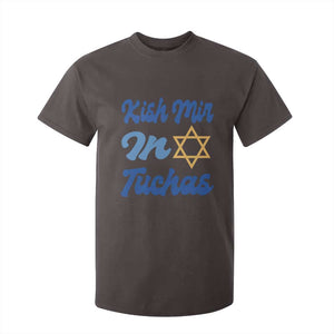 Funny Hanukkah T Shirt For Kid Kish Mir In Tuchas Jewish Yiddish Ashkenazi TS09 Dark Chocolate Print Your Wear