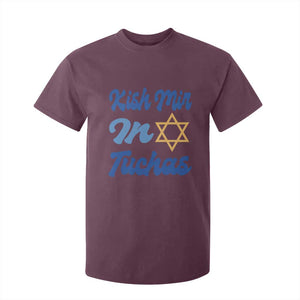 Funny Hanukkah T Shirt For Kid Kish Mir In Tuchas Jewish Yiddish Ashkenazi TS09 Maroon Print Your Wear