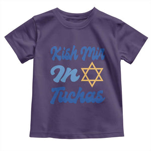 Funny Hanukkah Toddler T Shirt Kish Mir In Tuchas Jewish Yiddish Ashkenazi TS09 Purple Print Your Wear